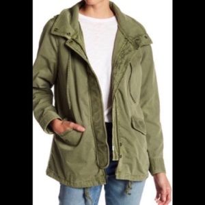Melrose and Market Green Hooded Anorak Boyfriend Jacket Size Small